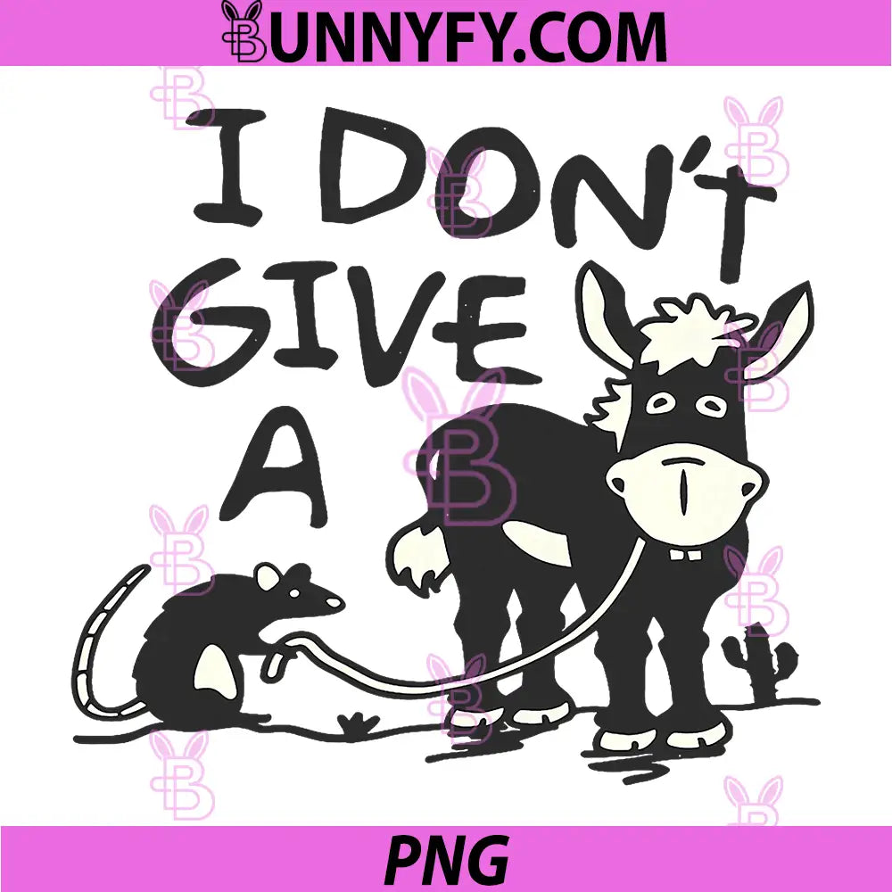Mouse Walking A Donkey PNG, I Don't Give Rats Ass PNG