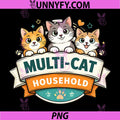 Multi Cat Household Cute Cats PNG, Funny Cat Lover Family Design PNG