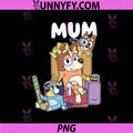 Mum Bluey Style Cartoon Family PNG, Cute Mom Life Character Art PNG
