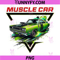 Green Muscle Car Illustration PNG, Classic American Muscle PNG