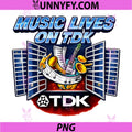 Music Lives On TDK PNG, Vintage 80s Retro 1980s Apparel Joke PNG