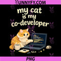 My Cat is My Co-Developer PNG, Programmer Cat Humor PNG