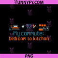 My Commute Bedroom To Kitchen PNG, Retro Digital Badge PNG