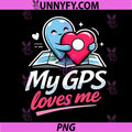 My GPS Loves Me PNG, Local Pride Badge Heart Pin Graphic PNG