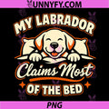 My Labrador Claims Most of The Bed PNG, Funny Labrador PNG