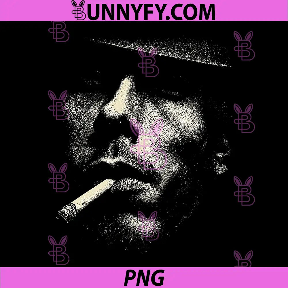 Mysterious Smoking Man PNG, Abstract Minimal Portrait PNG