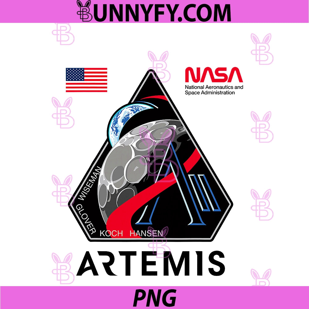 NASA Artemis II Mission Patch Logo Moon Space PNG, Program 2026 PNG