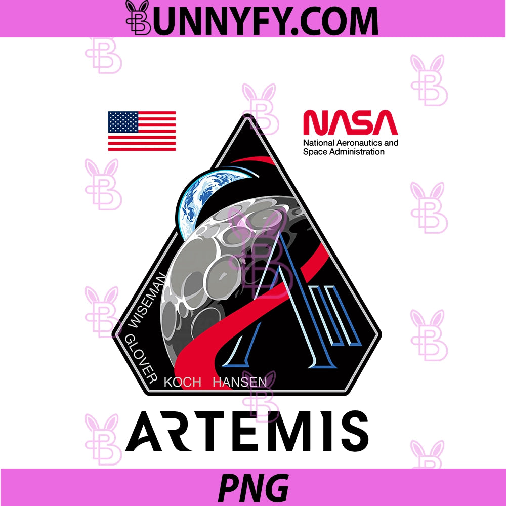 NASA Artemis II Mission Patch Logo PNG, Moon Space Program 2026 PNG