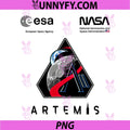 NASA Artemis II Mission PNG, Patch Worm and ESA Logo PNG