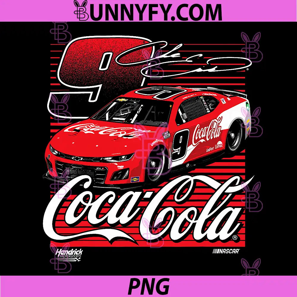 NASCAR Chase Elliot Coca-Cola PNG, Car Number and Signature PNG
