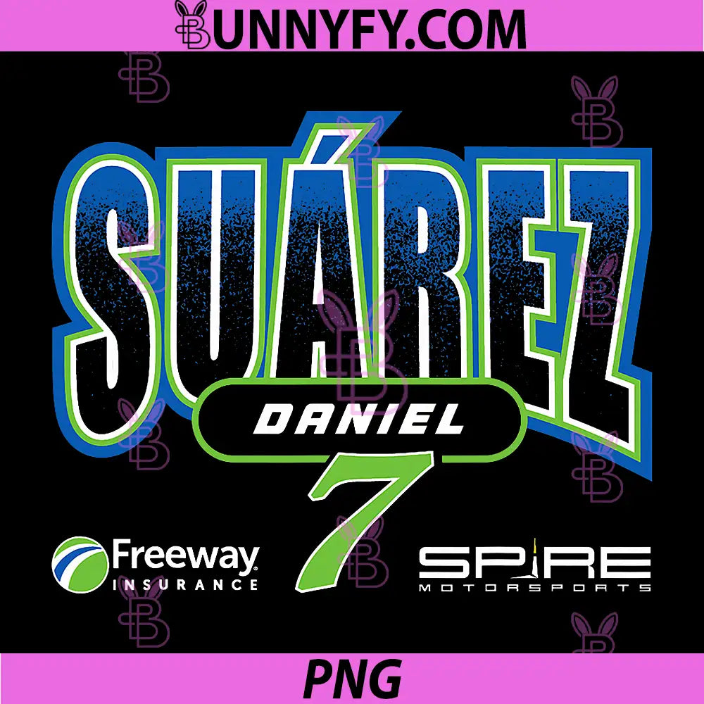 NASCAR Daniel Suarez PNG, Spire Arched Text PNG