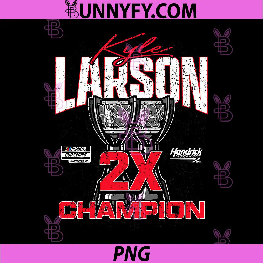Kyle Larson 2X Champion PNG, NASCAR Cup Series Trophy Champion PNG