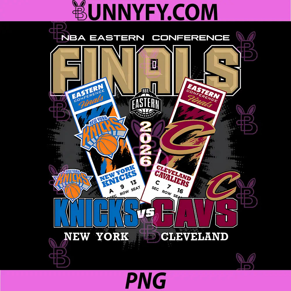 NBA 2026 Eastern Conference PNG, Finals Knicks vs Cavs Face Off PNG