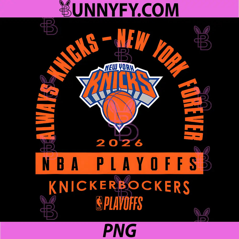 NBA 2026 Playoffs PNG, Mantra Knicks Over The Rainbow PNG