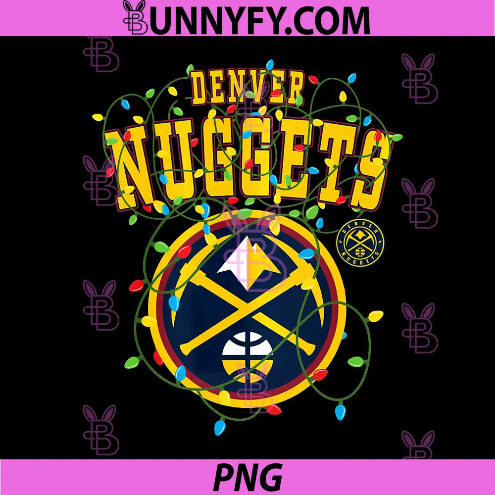 NBA Denver Nuggets PNG, Christmas Lights Holiday PNG