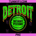 NBA Detroit Pistons PNG, Halloween Scary Logo PNG