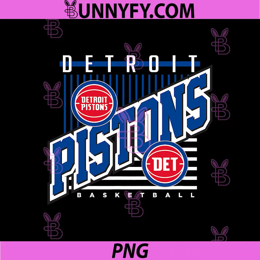 Detroit Pistons Classic Logo PNG, NBA Basketball Pistons PNG