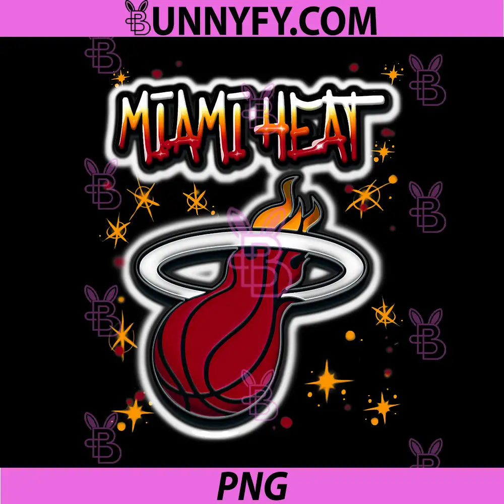 NBA Miami Heat PNG, Airbrush Logo PNG