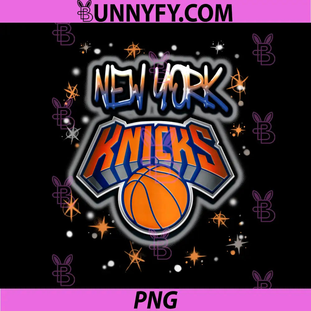 NBA New York Knicks PNG, Airbrush Logo PNG
