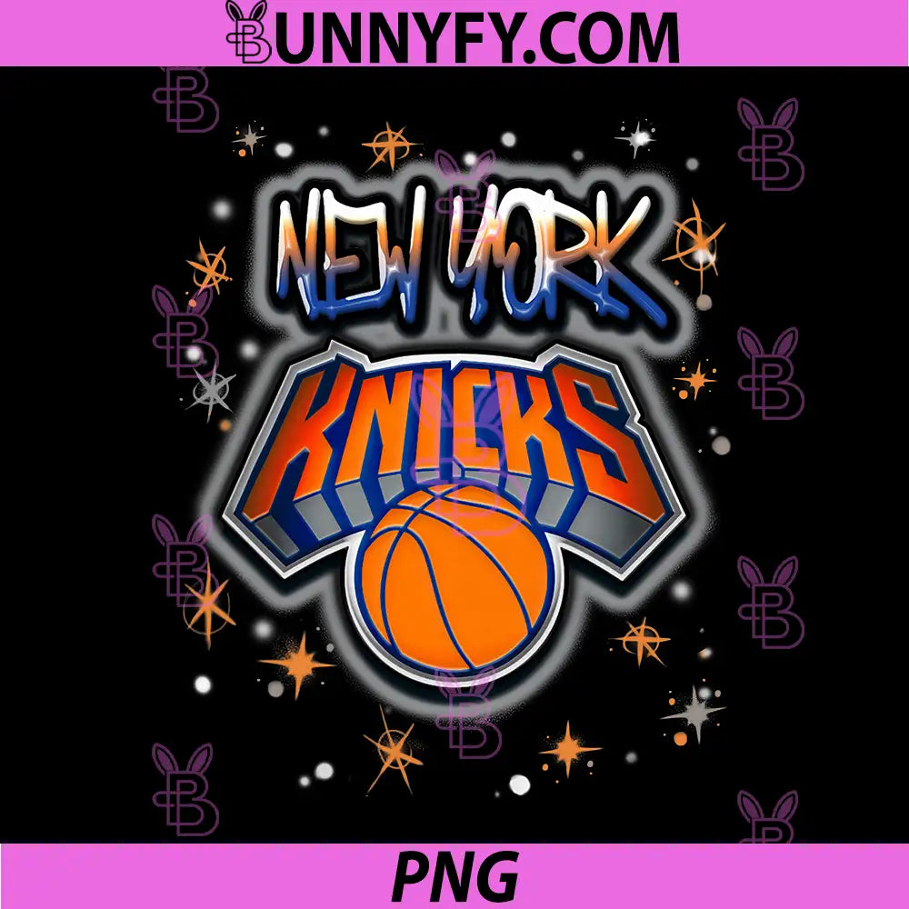 NBA New York Knicks PNG, Airbrush Logo PNG