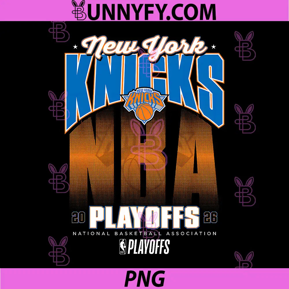 NBA Official 2026 Playoffs PNG, New York Knicks Fade PNG