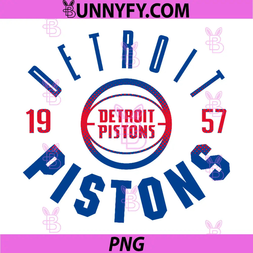 NBA Official PNG, Detroit Pistons Baseline PNG