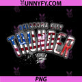 NBA Oklahoma City PNG, Thunder American Flag Aged Lacquer PNG