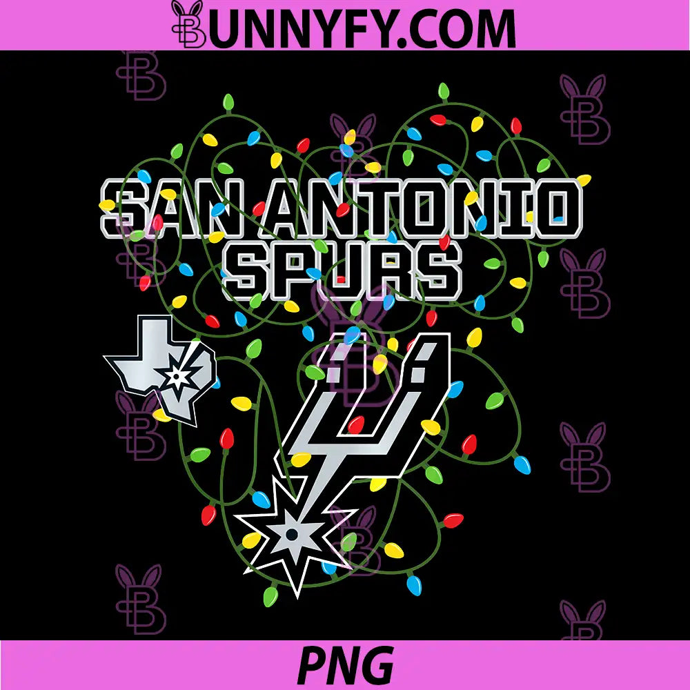 NBA San Antonio Spurs PNG, Holiday Christmas Lights PNG
