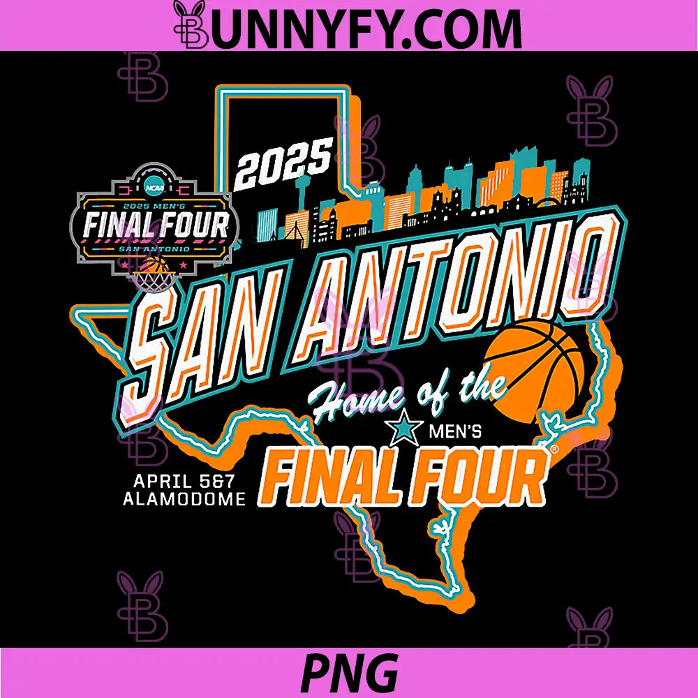 NCAA Final Four 2025 PNG, Basketball San Antonio Texas Logo PNG
