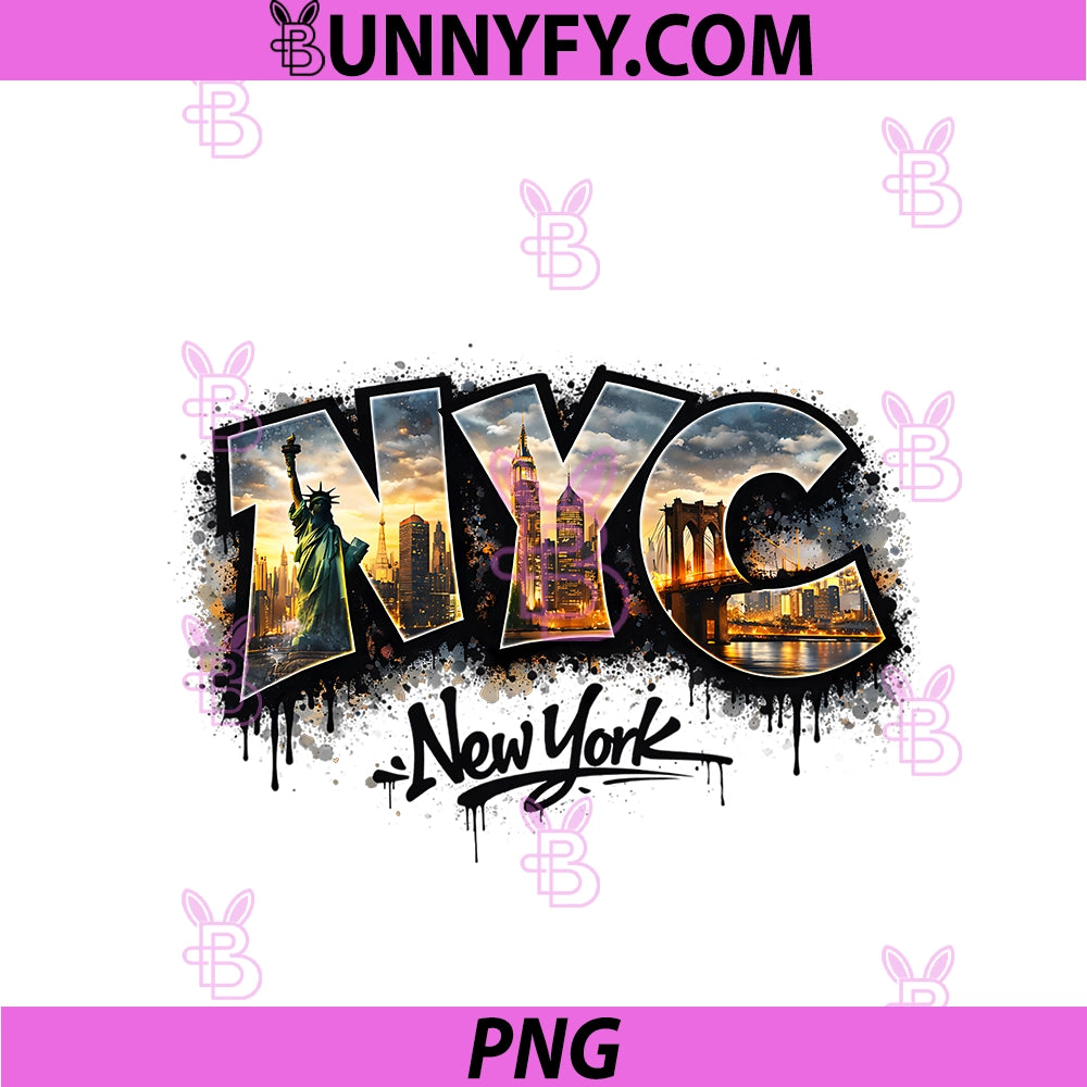 NYC New York PNG, Street Art Design PNG