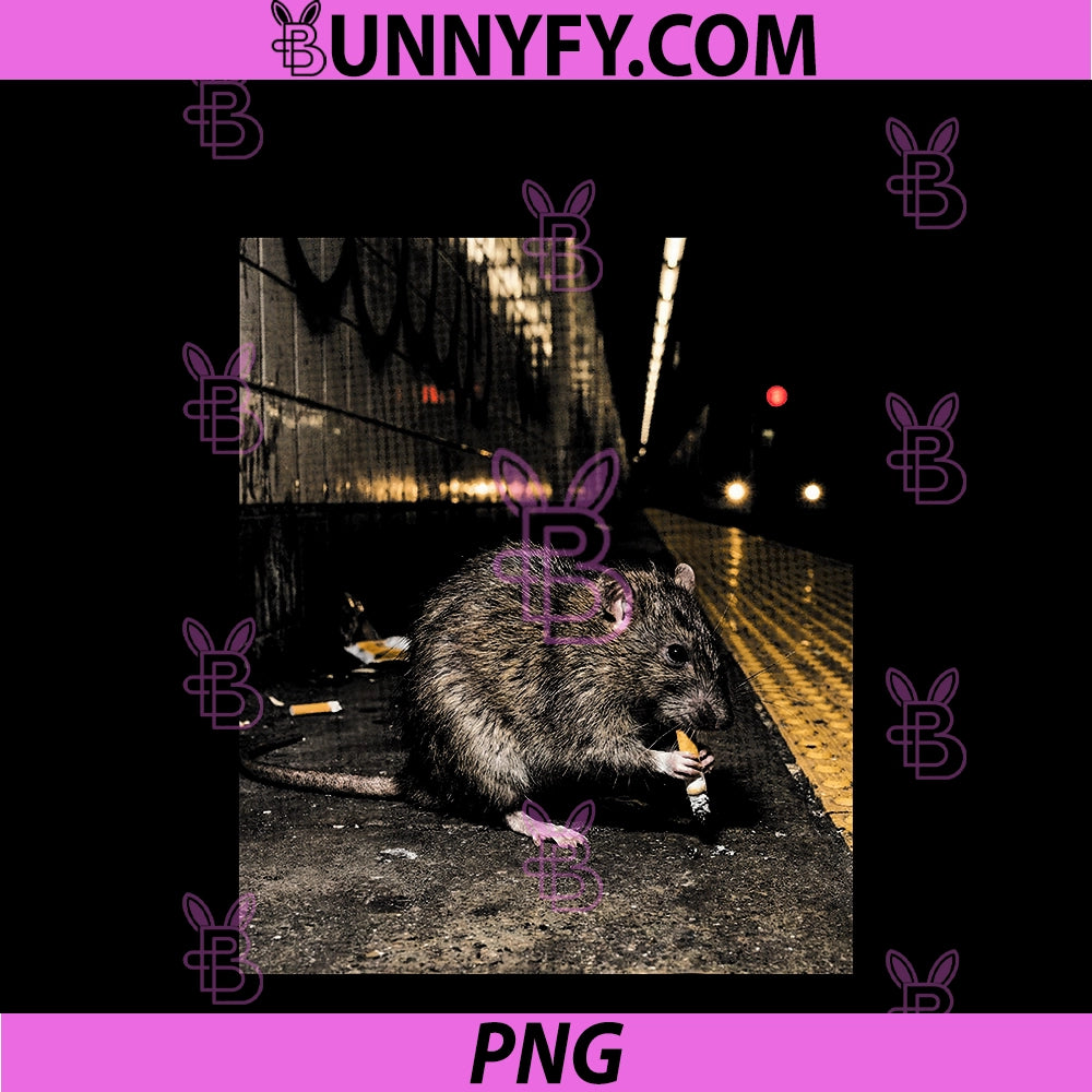 NYC Subway Rat Smoking PNG, Meme Funny PNG