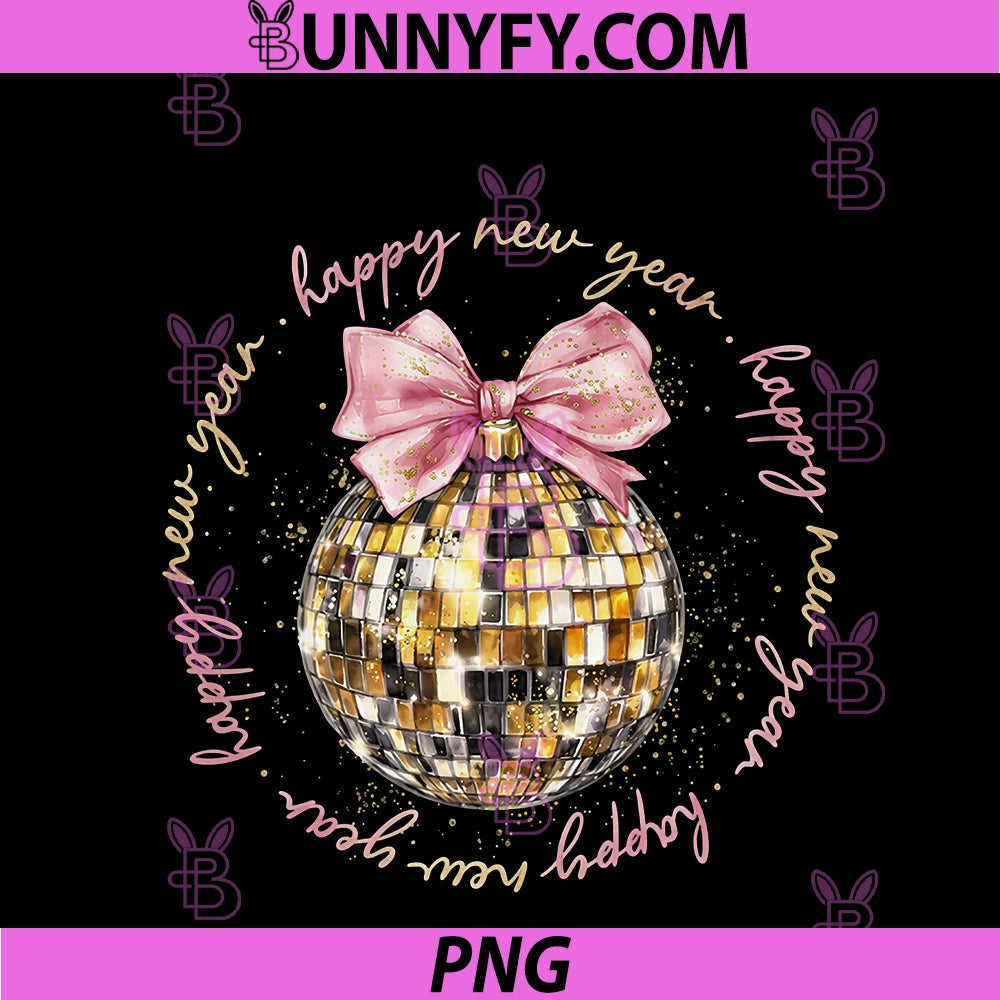 NYE Disco Ball PNG, Happy New Year PNG