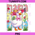 Nana Colorful Floral Goose Bow Tie PNG, Mothers Day Farmer PNG