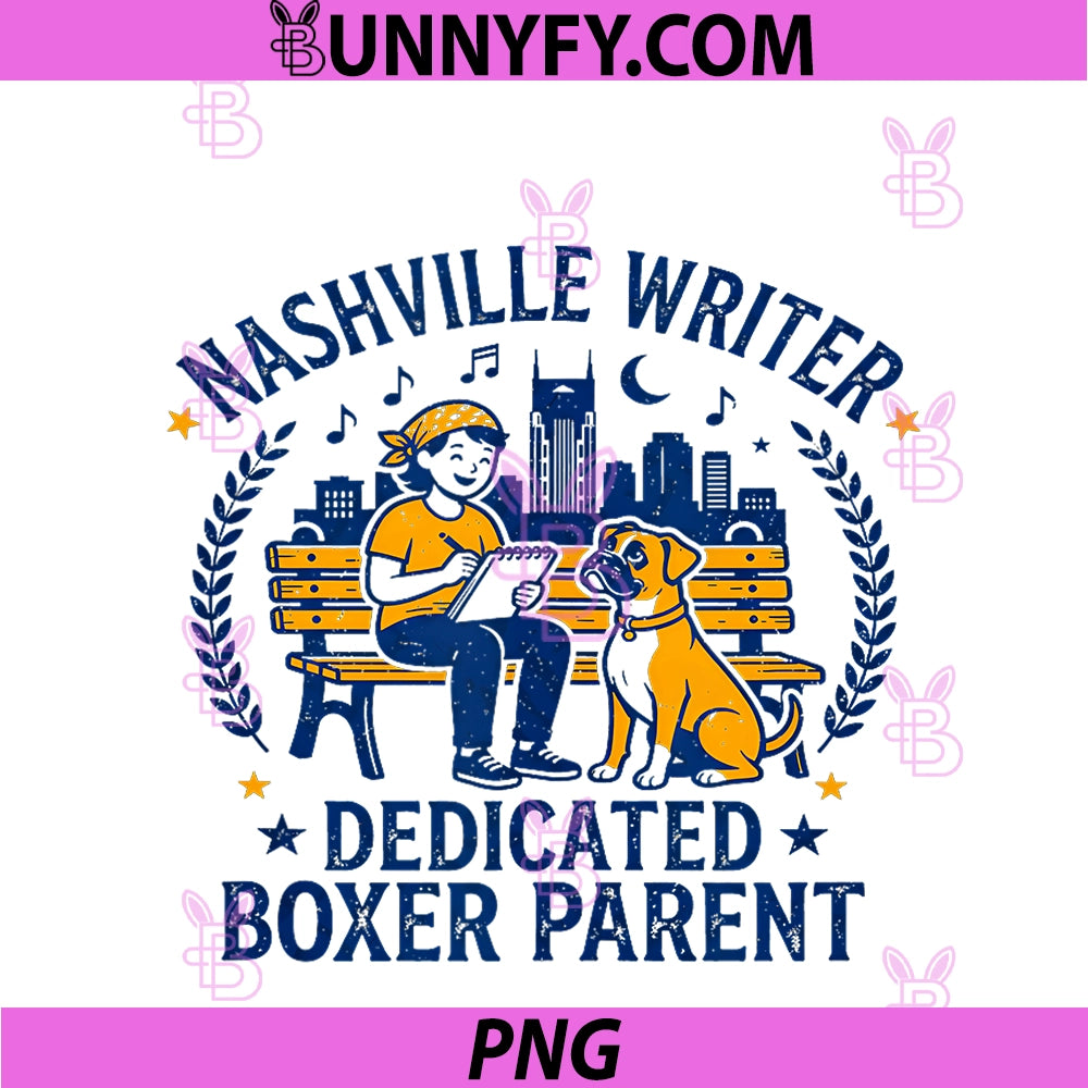 Nashville Writer PNG, Dedicated Boxer Parent Companion PNG