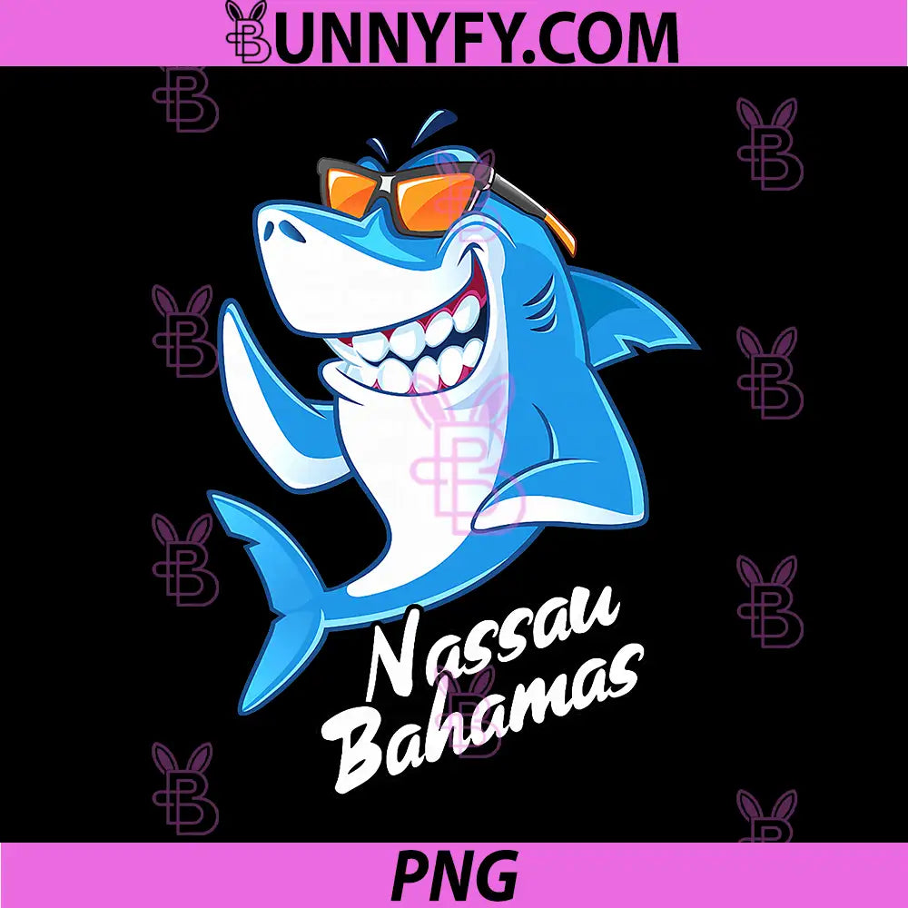 Nassau Bahamas PNG, Shark Vacation Souvenir PNG