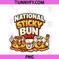 National Sticky Bun Day PNG, Cinnamon Cute Roll Bun Kawaii Idea PNG