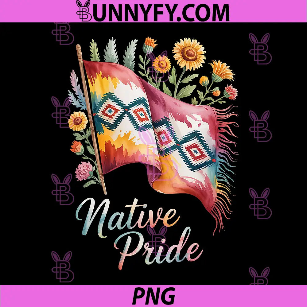 Native Pride Tribal Flag Art PNG, Native American Heritage Design PNG