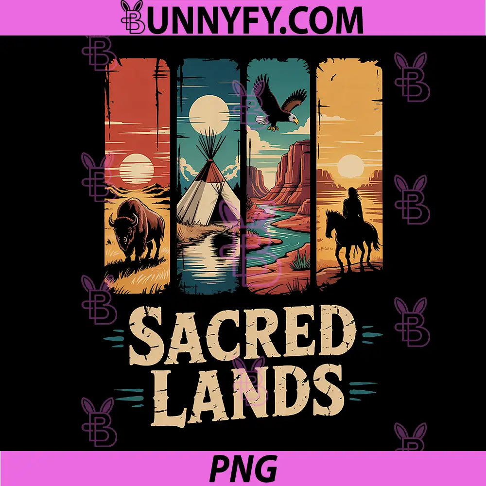 Sacred Lands Native Landscape PNG, Indigenous Heritage Nature Art PNG