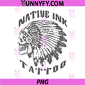 Native Ink Clean gray print PNG, Bold skull + headdress PNG