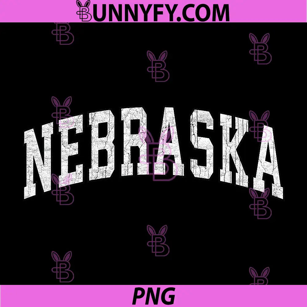 Nebraska NE Vintage PNG, Athletic Sports Red Design Style 80s 90s PNG