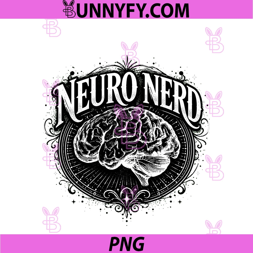 Neuro Nerd PNG, Neuroscience Brain Cranial Nerves Anatomy PNG