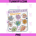 Neurodiverse Universe PNG, Neurodiversity ADHD Autism Awareness PNG