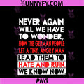 Never Again Will We Have To Wonder PNG, How The German People PNG