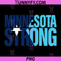 Minnesota Strong State Lettering PNG, Blue Minnesota Power Style PNG