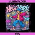 New York Graffiti PNG, NYC Wall Retro 80s Style Raglan PNG