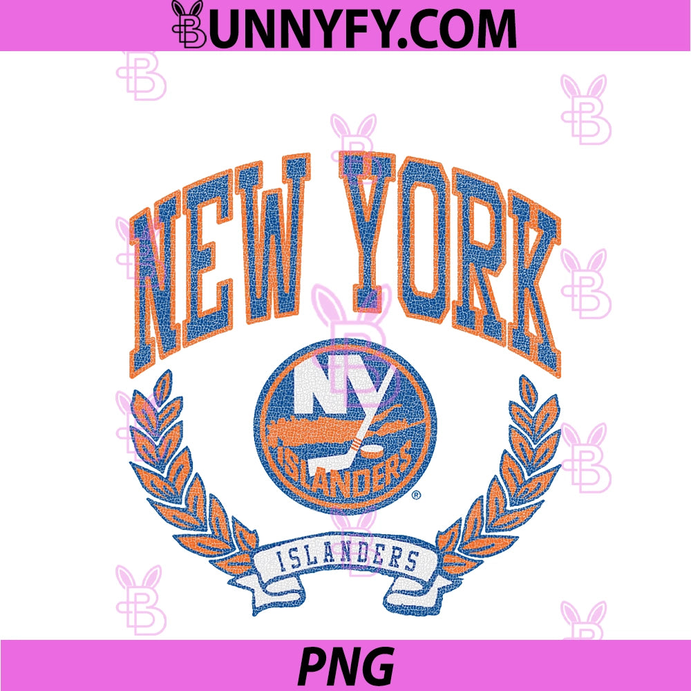 New York Islanders Vintage Victory Gray PNG, Officially Licensed PNG