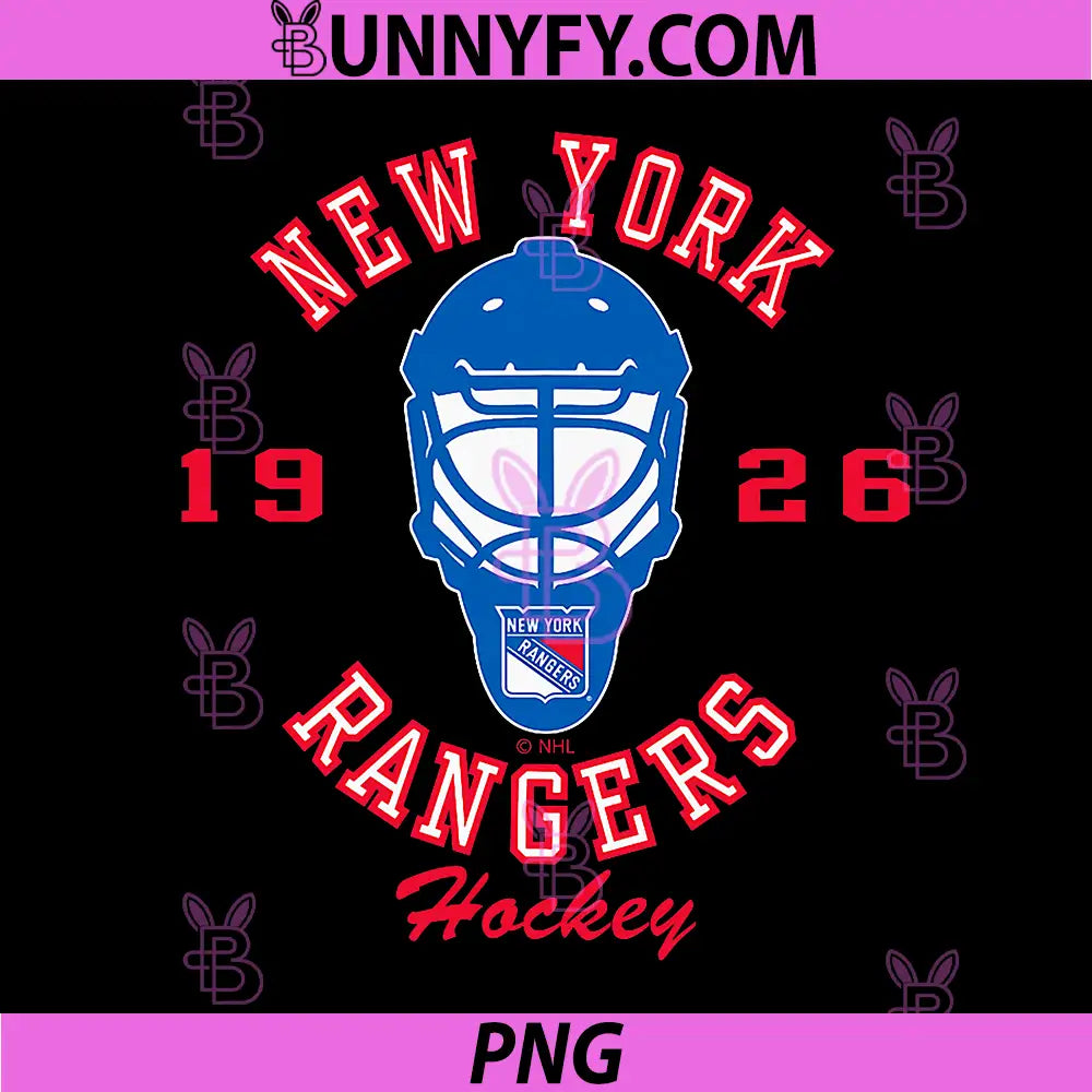 New York Rangers PNG, Hockey Mask Black Officially Licensed PNG
