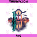New York Skyline Reflection PNG, Liberty Poster-Style Illustratio PNG