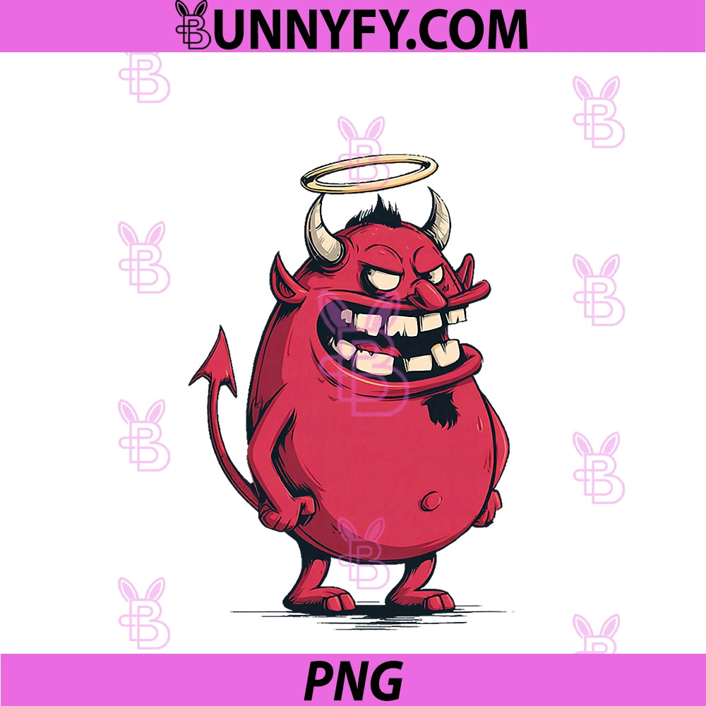 Nice Devil PNG, With Golden Halo PNG