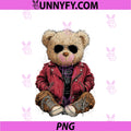 Nice Punk Teddy Bear PNG, With Rocking Leather Jacket PNG